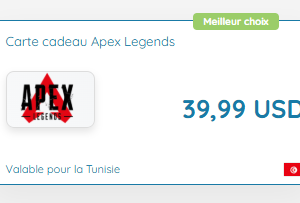 Cartes cadeaux Apex Legends